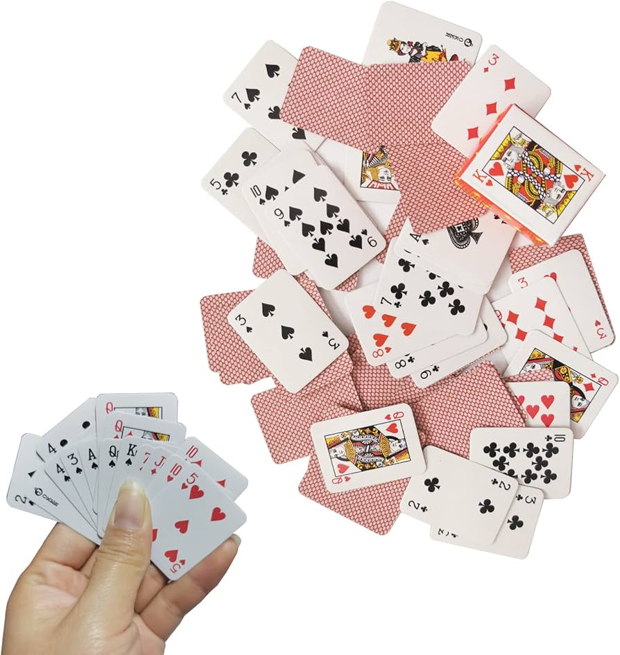 Amazon.co.jp: DY.2ten 54枚 ミニトランプ ミニチュア 3.2*4.2(cm) 2個