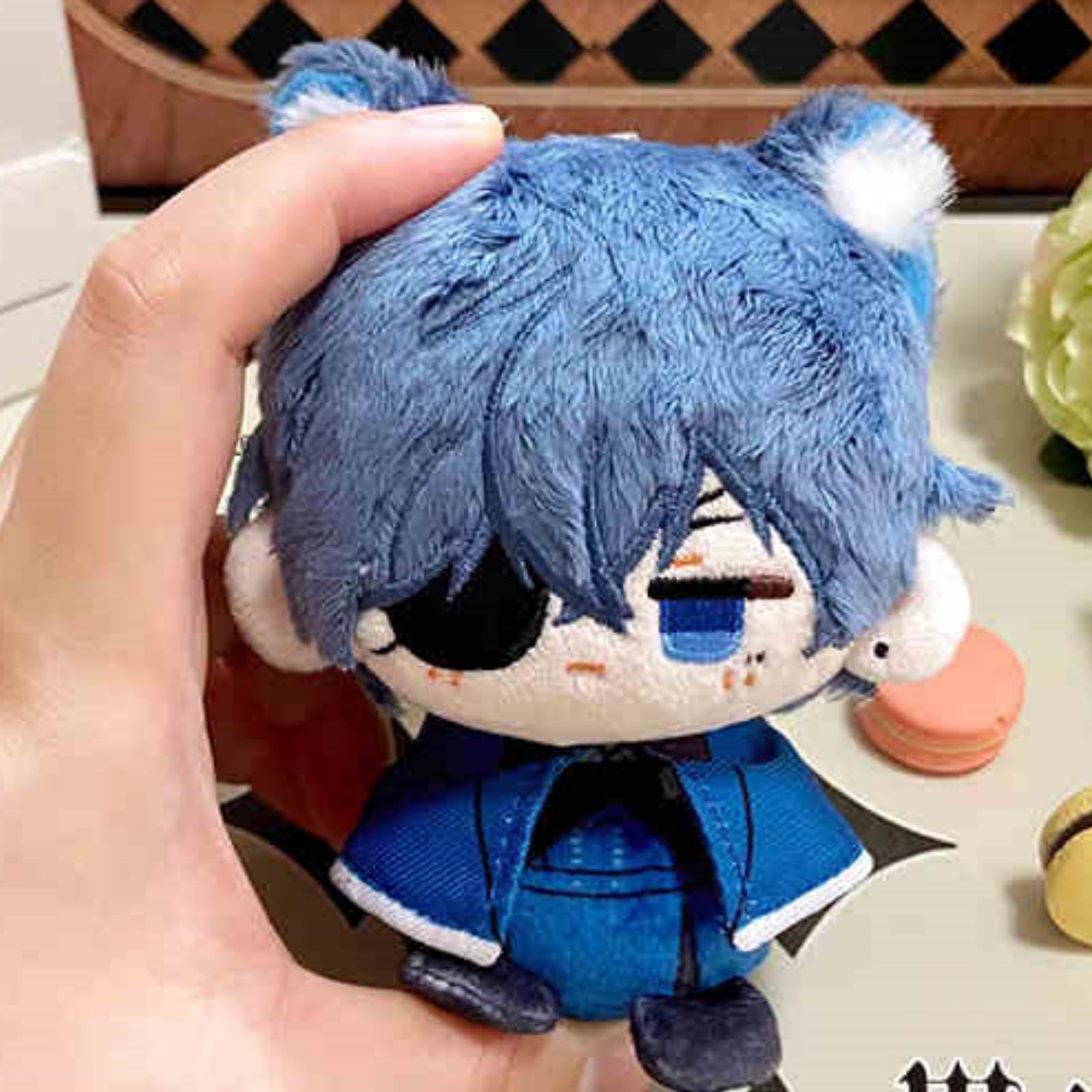 Amazon.co.jp: シエル セバスチャン ぬいぐるみ 非公式 10cm 黒執事風