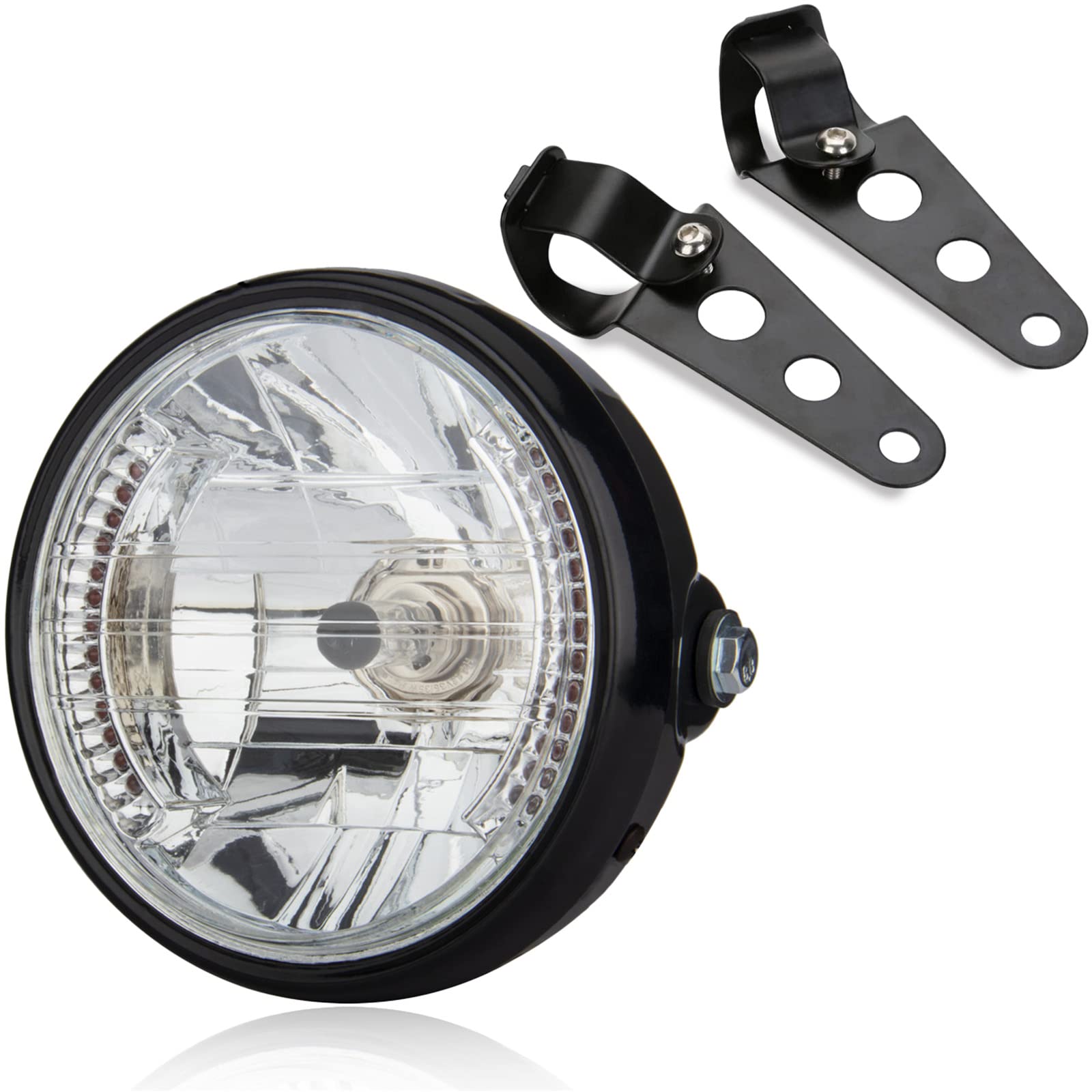 Amazon | Meliore オートバイ バイク 7インチ ヘッドライト マルチ
