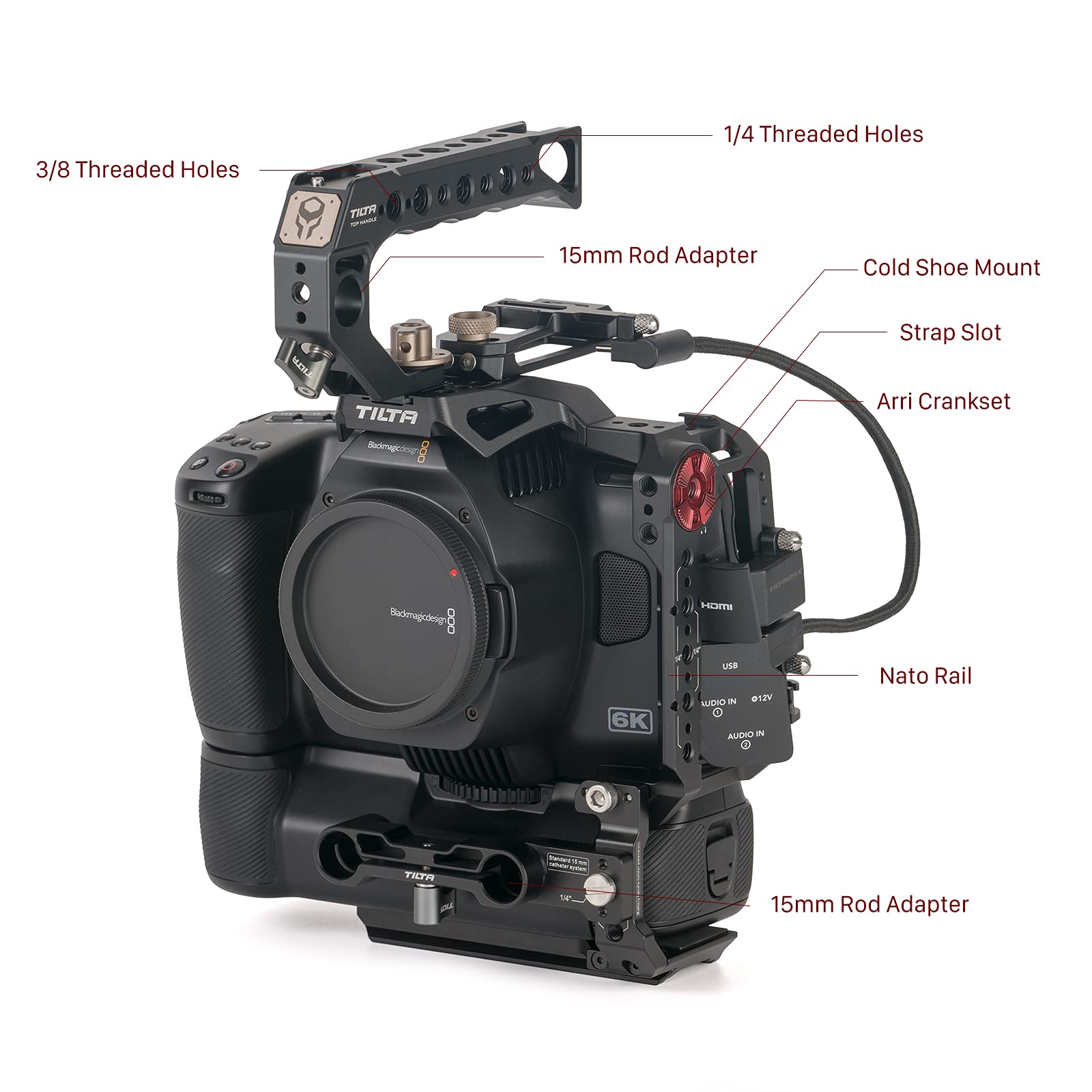 Amazon.com : Tilta Camera Cage for BMPCC 6K Pro/G2 | Protective