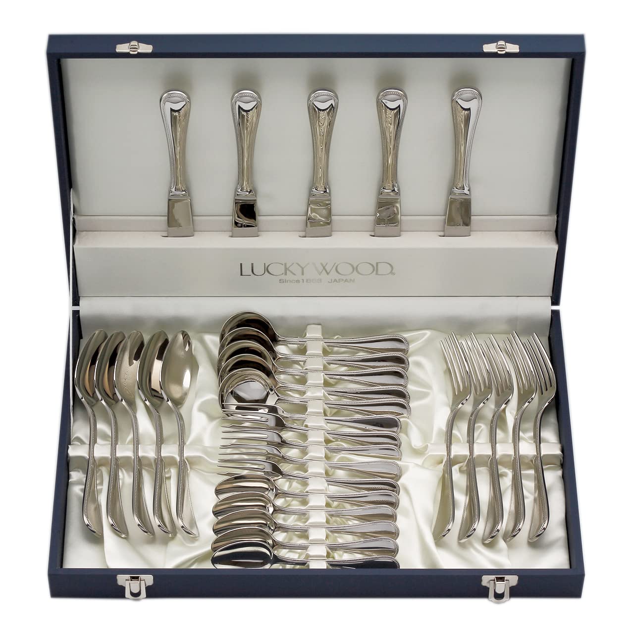 A15⑨⑩ラッキーウッド ロマンス カトラリーセット（30PC） ラッキー