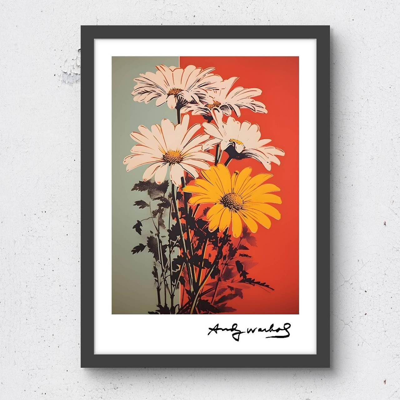 Amazon.co.jp: アンディウォーホル ガーベラ フラワー A4フレーム付き