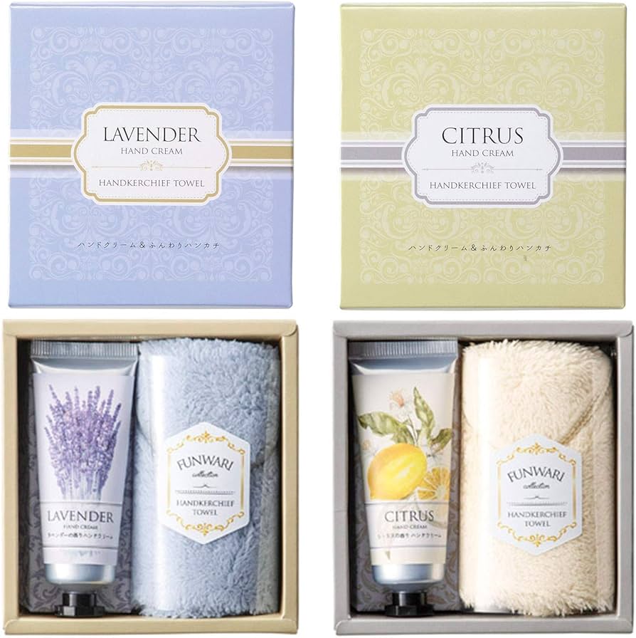 Amazon.co.jp: ハンドクリーム＆ふんわりハンカチ（化粧箱入）【まとめ