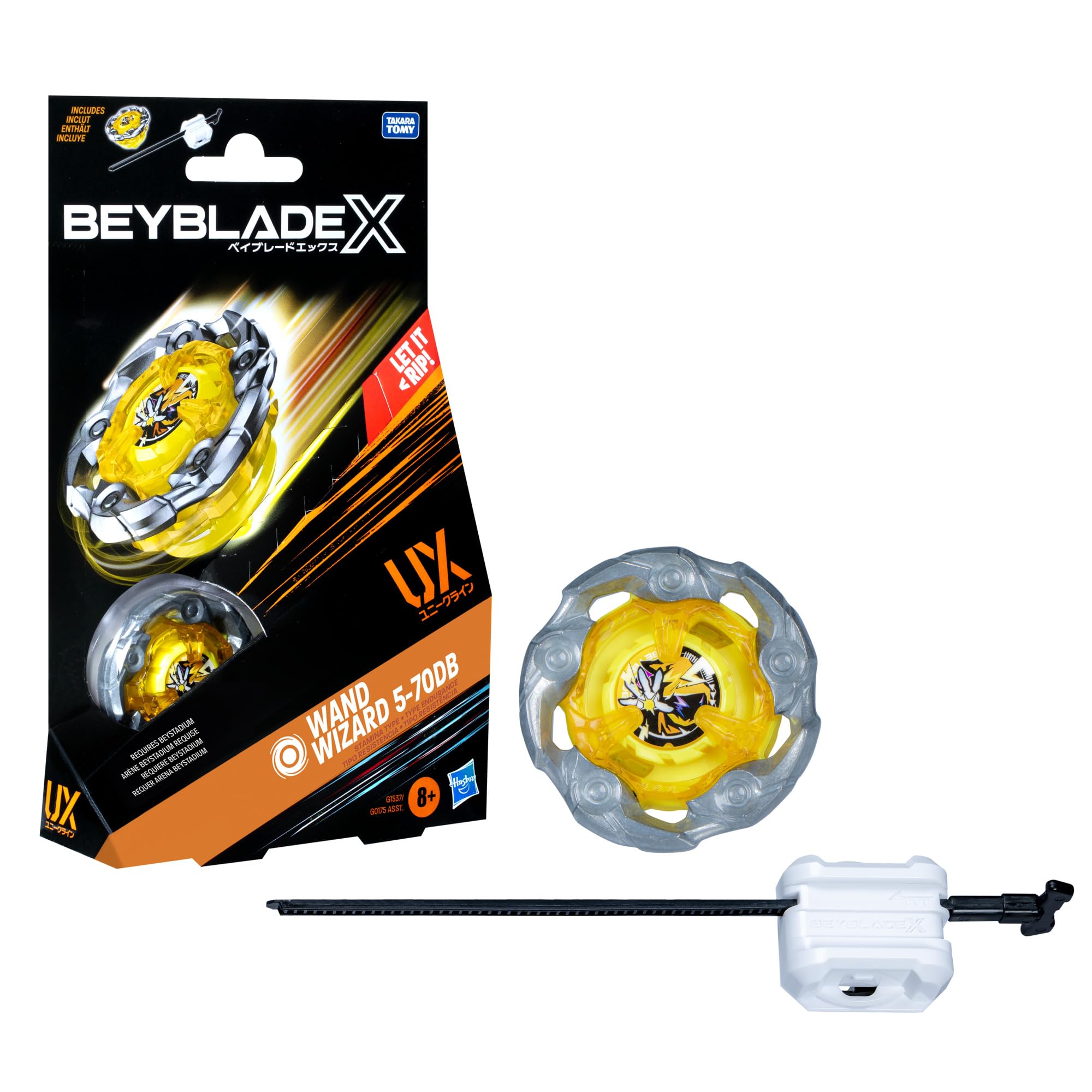 Amazon.com: Beyblade X Wand Wizard 5-70DB UX Starter Pack Set with