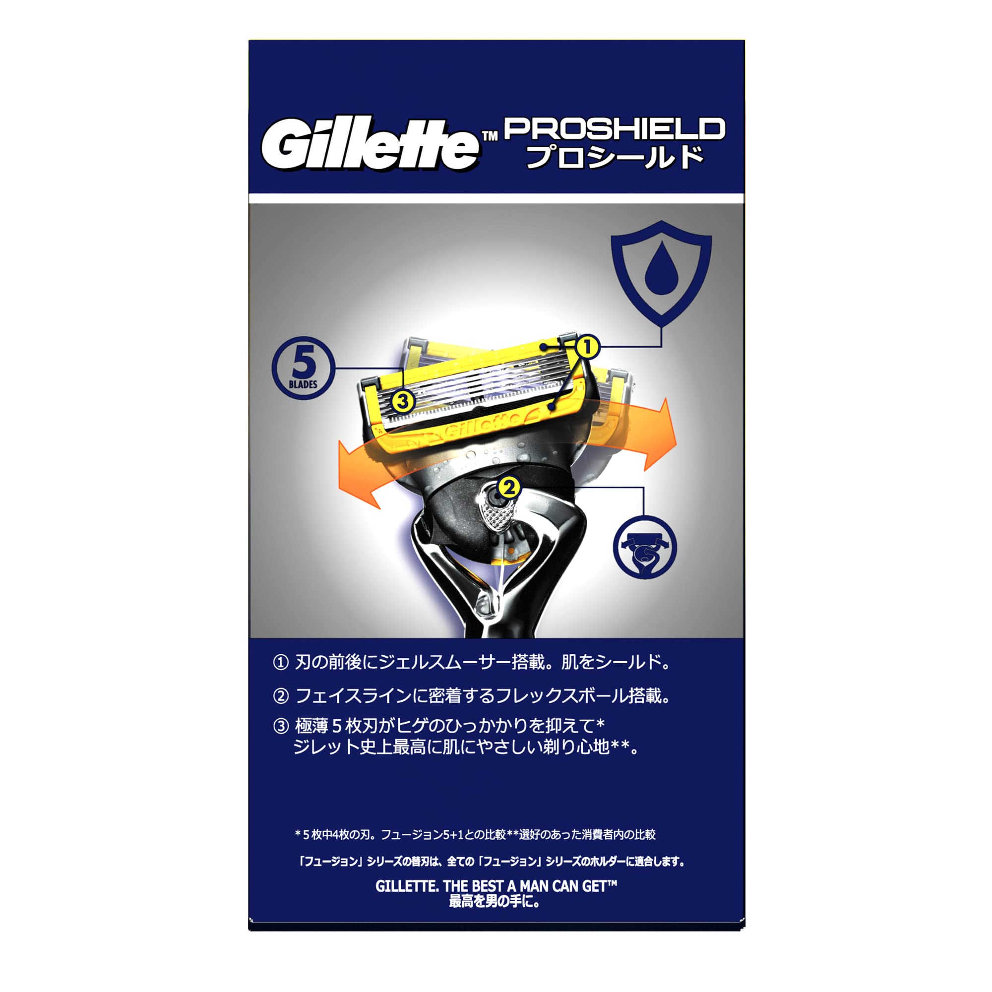 Amazon.co.jp: Gillette ジレット プロシールド5Bホルダー付替刃6個付