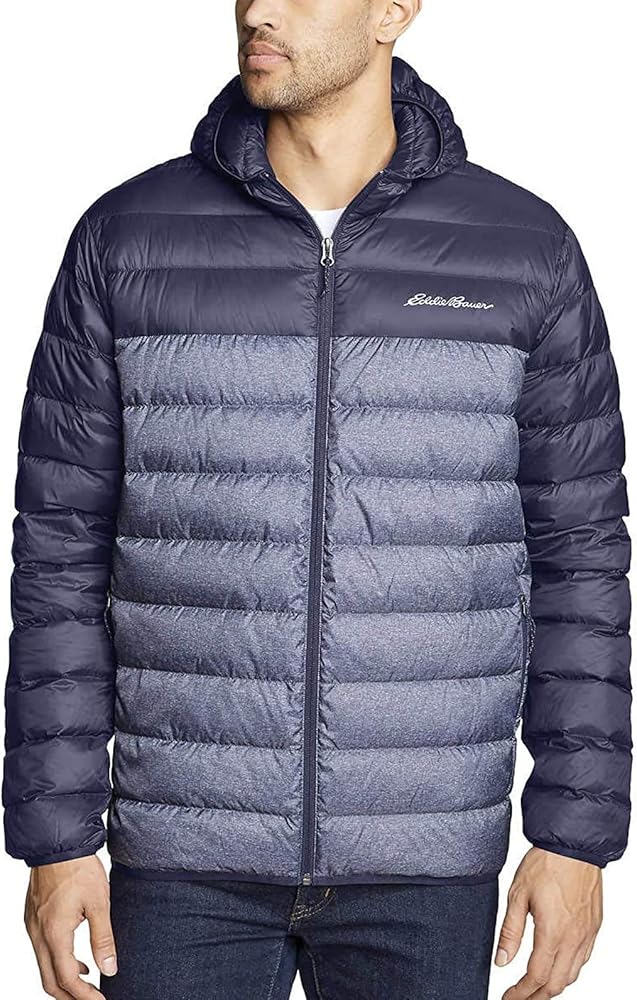 Eddie Bauer Men's Cirruslite Hooded Down Jacket (Atlantic, XX