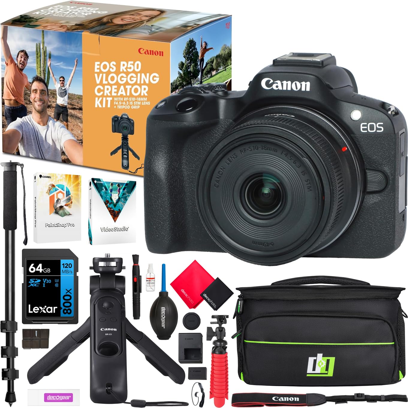Amazon.com : Canon EOS R50 Mirrorless Camera Vlogging Creator Kit