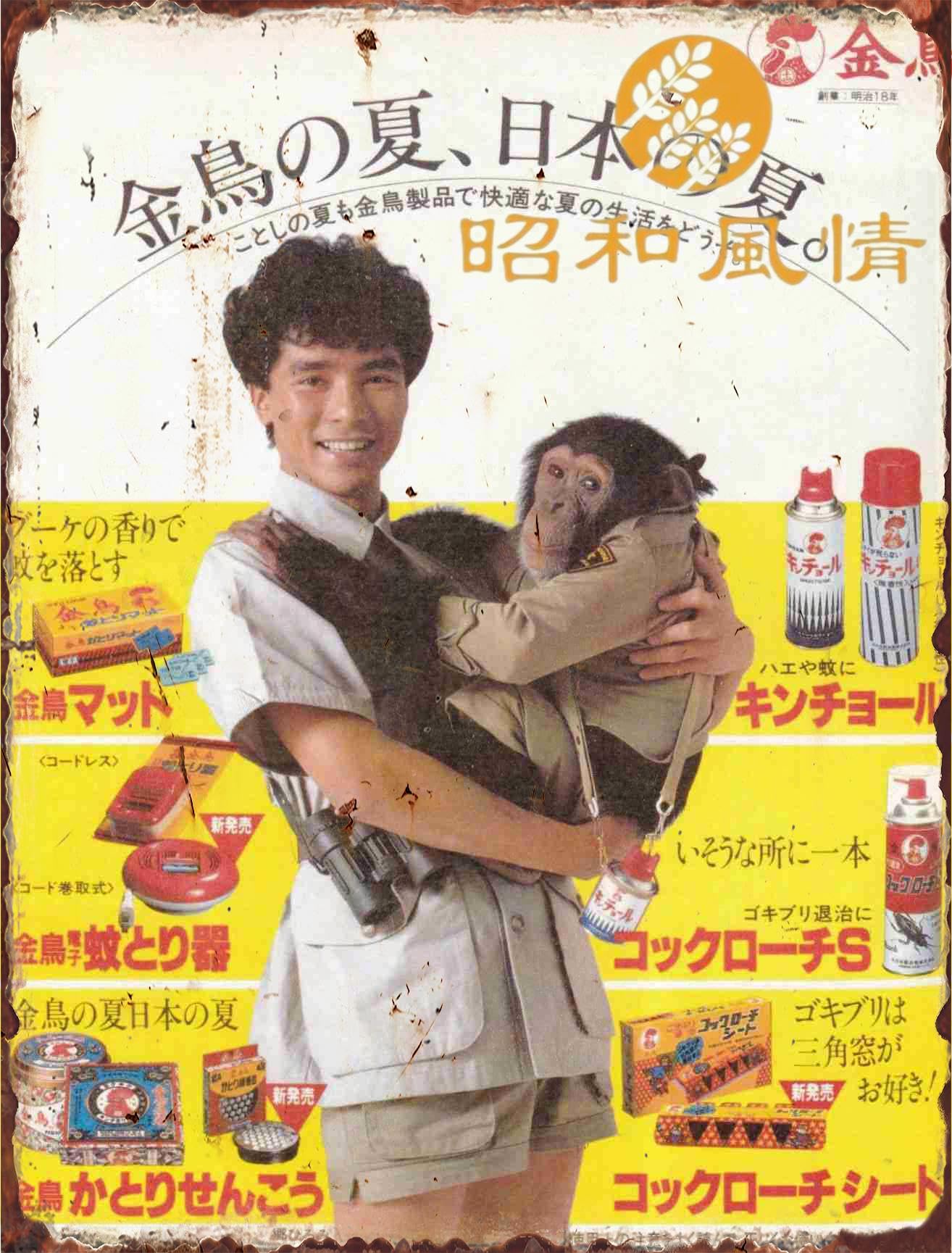 Amazon.co.jp: 【昭和の風情】金鳥 蚊取り線香 広吿 昭和レトロ ブリキ