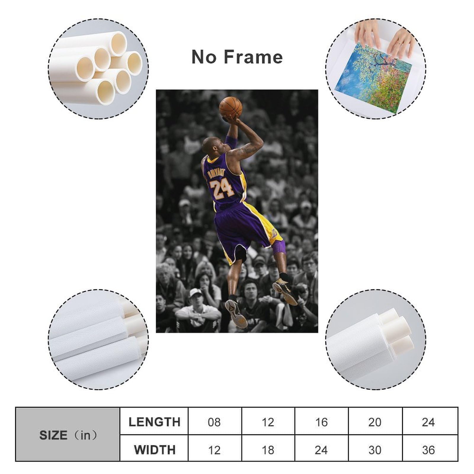 Amazon.co.jp: NBA選手コービー・ブライアントアートポスターHD ホーム