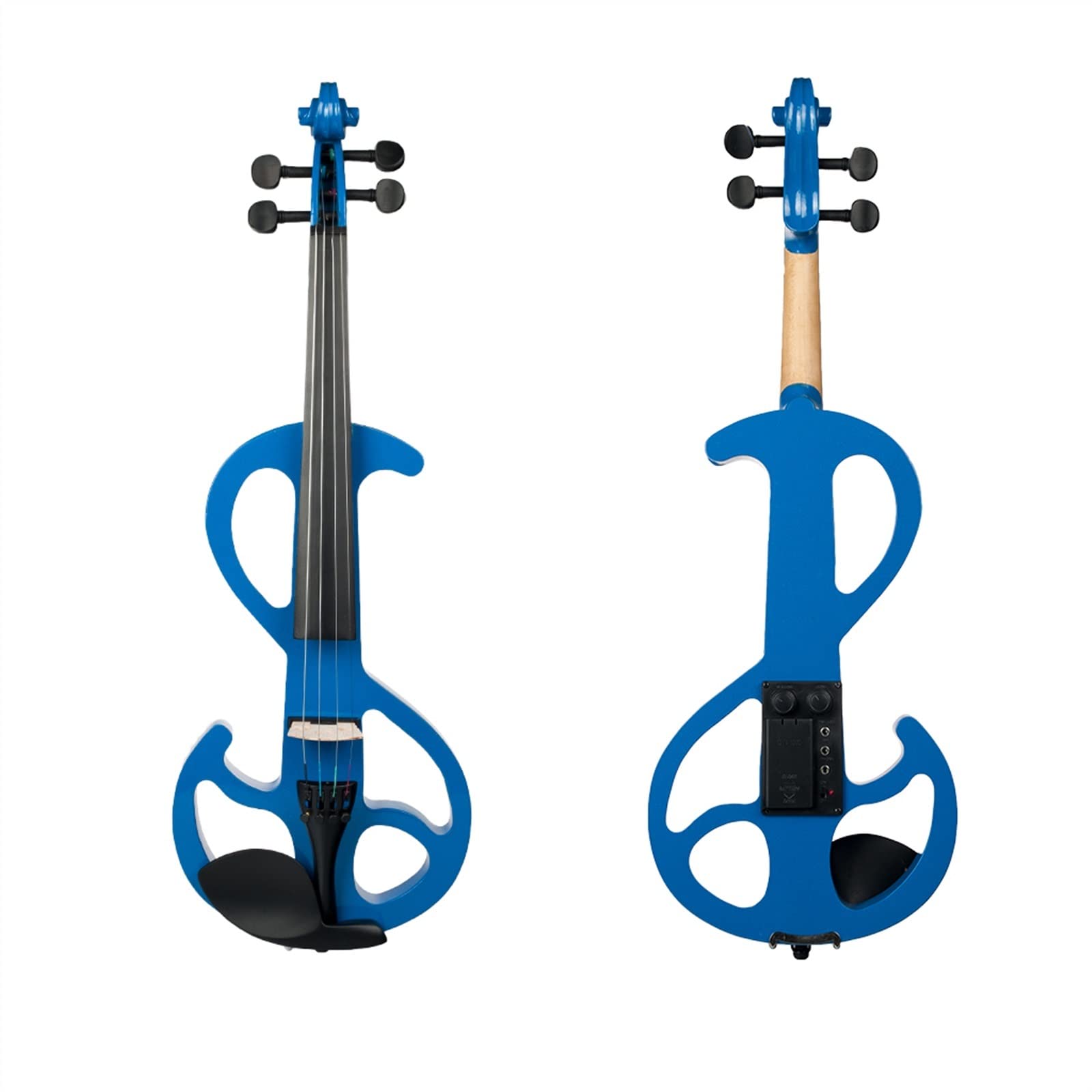 Amazon.co.jp: ブルーエレクトリックバイオリン 4/4 フルサイズ 無垢材