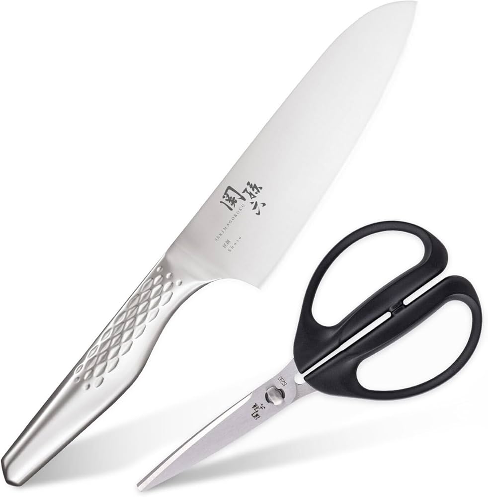 Amazon.co.jp: 貝印 KAI 関孫六 匠創 三徳包丁165mm&キッチン鋏セット