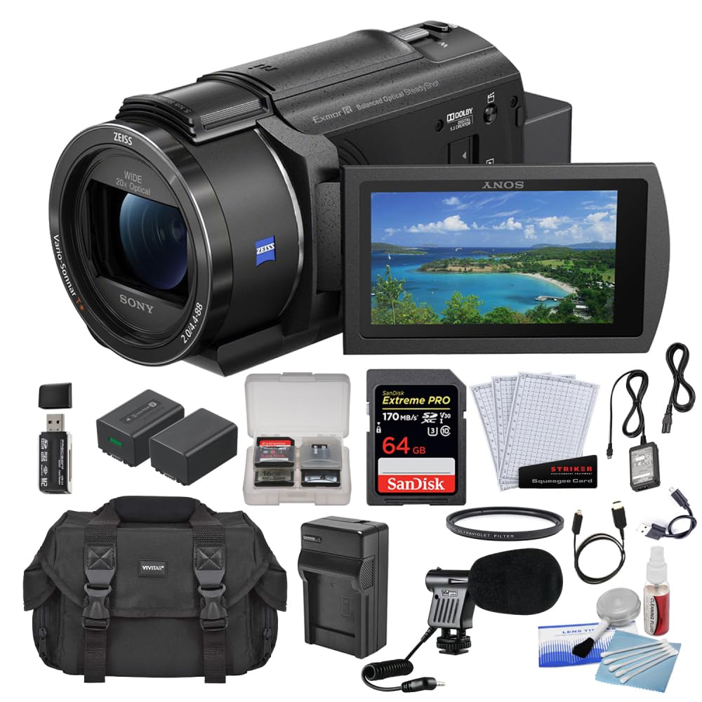 Amazon.com : Sony FDR-AX43A UHD 4K Handycam Camcorder Bundle with