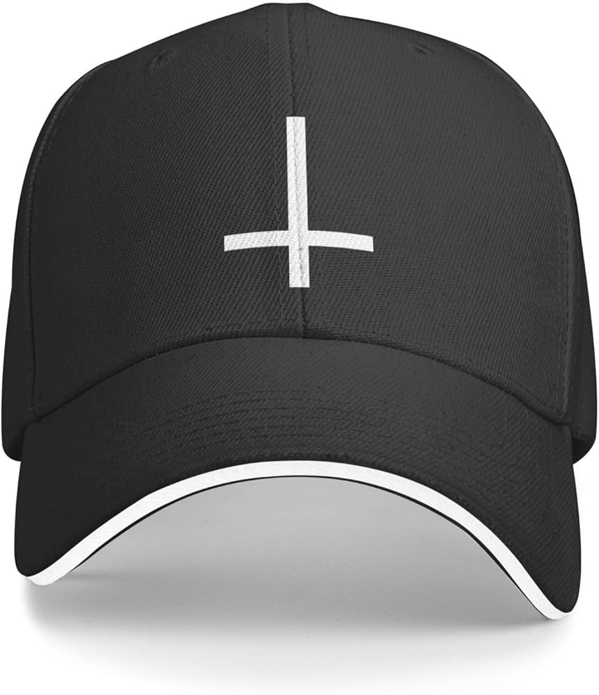 Demonic Inverted Cross Hat Adjustable Sandwich Baseball Cap Funny