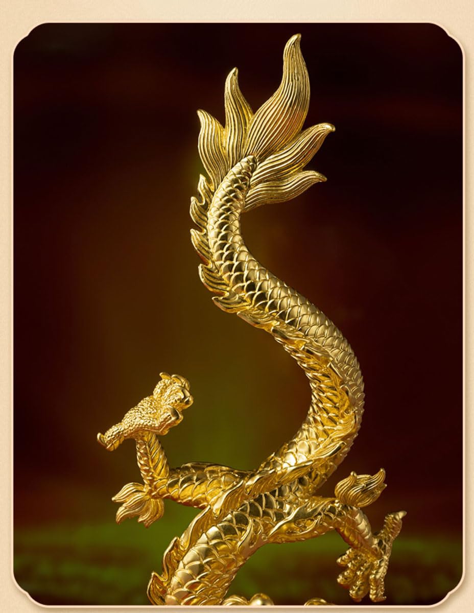 超美品 雲龍 龍 置物 風水 開運 金属工芸 縁起物 箱入 超美品 雲龍 龍