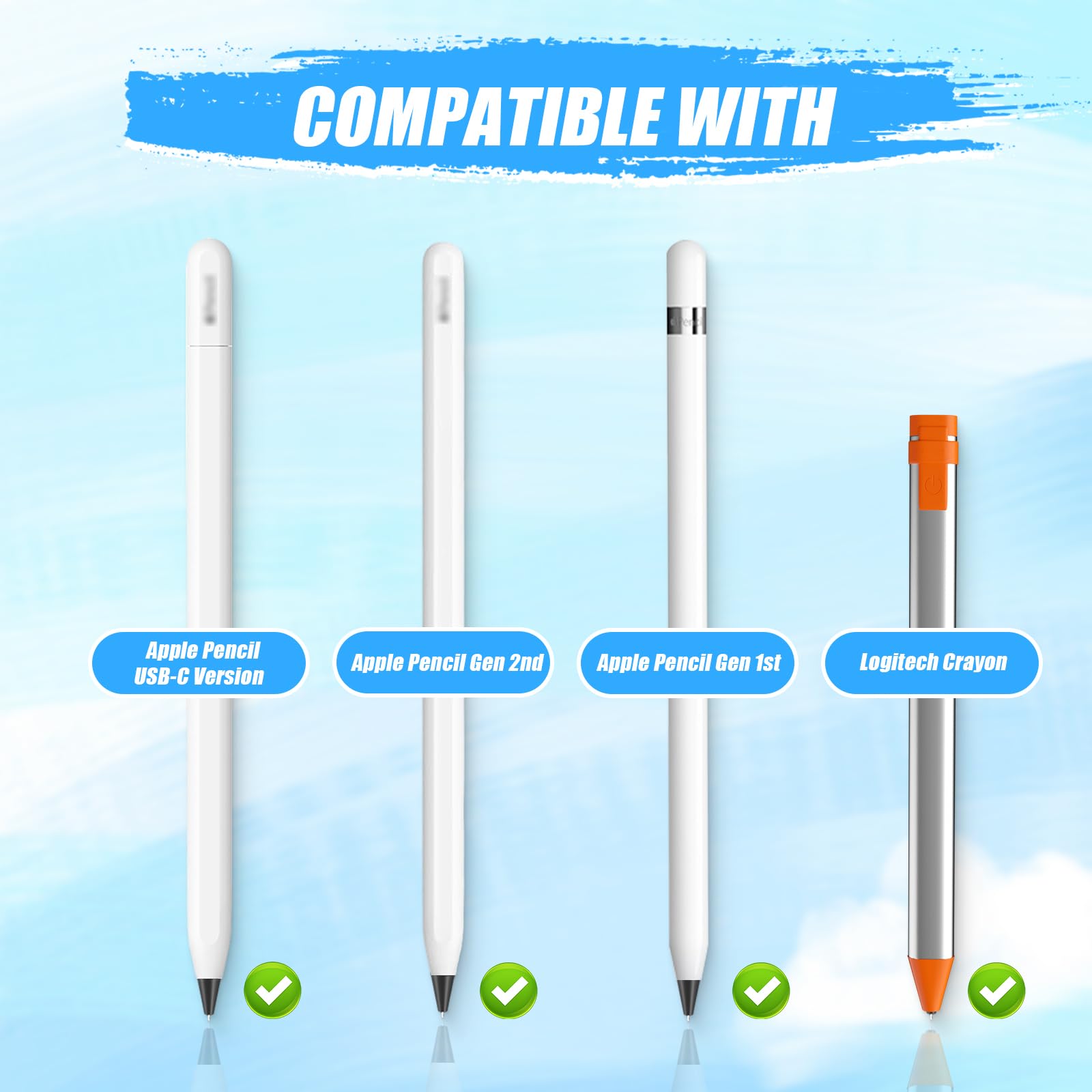Amazon.com: Upgraded Pencil Tips fits for Apple 2nd 1st Gen iPad
