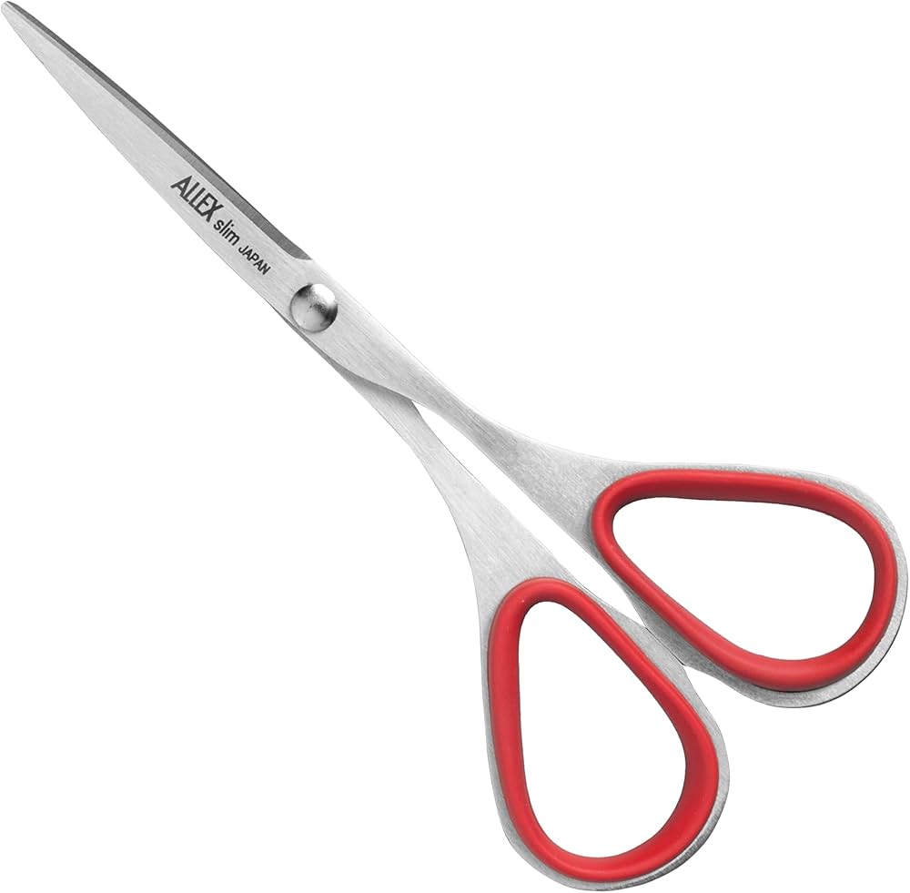 Amazon | 林刃物 ALLEX アレックス スリム100 レッド 11161R | ハサミ