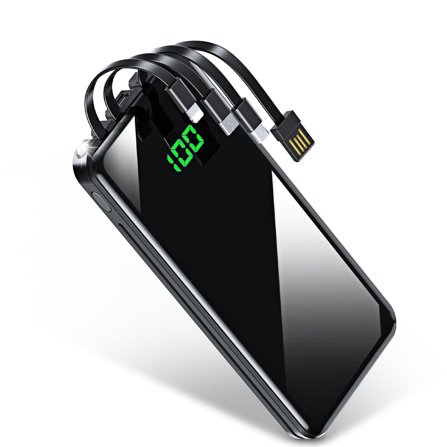 Amazon | 【35000mAh大容量 & 4つのケーブル内蔵】 モバイルバッテリー