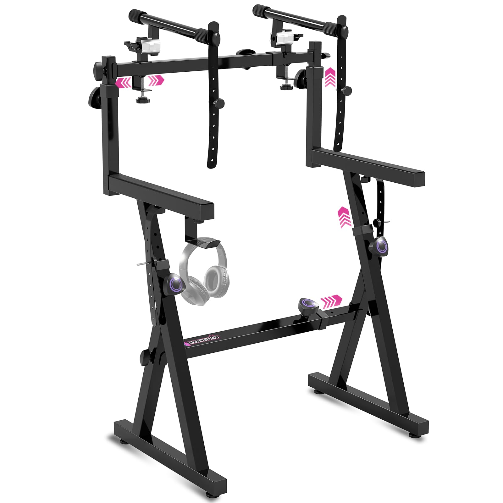 Amazon.co.jp: デュアルピアノキーボードスタンド 2段目付き - Z