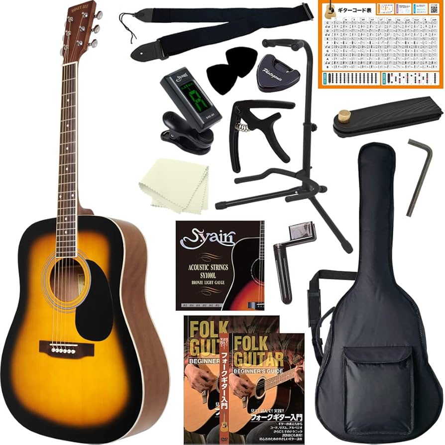 Amazon | HONEY BEE アコースティックギター W-15 初心者入門16点