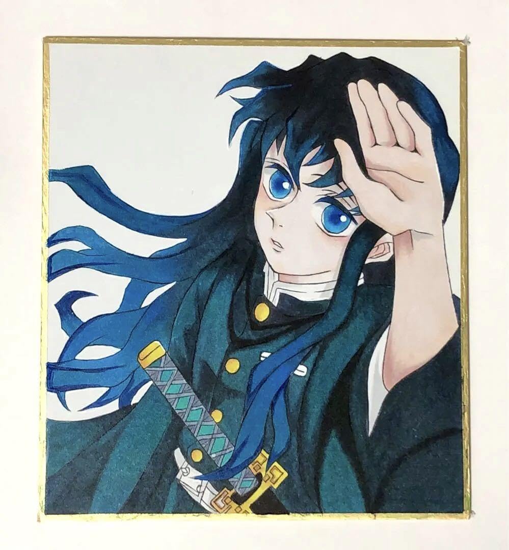 Amazon.co.jp: 鬼滅 時透無一郎 ファンアート 手描きイラスト 色紙