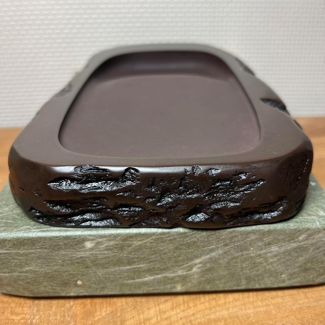 赤間硯 野面硯 日本工芸会正会員 下井唯石 工藝品 古硯⭕️赤間硯 野面