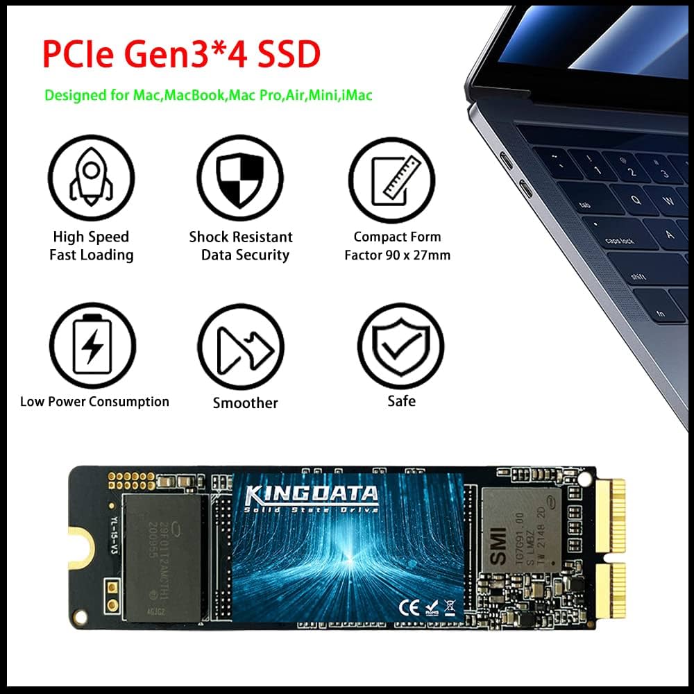 Amazon | KINGDATA SSD MacBook 512GB NVMe PCIe Gen3x4 M.2 2280用