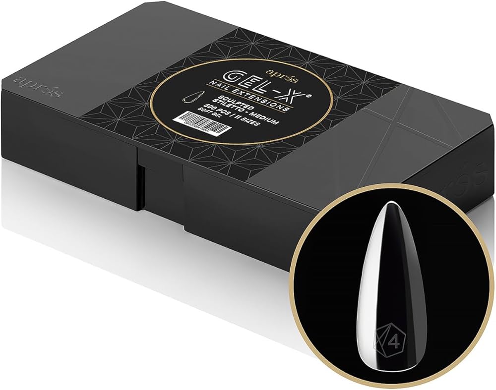 Amazon.com : Apres Gel-X® Sculpted Stiletto Medium Tip Box | 500pc