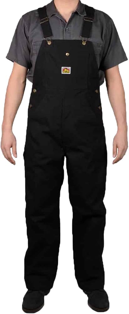 Ben Davis Bib Overalls - Black, Black, 30W x 34L : Amazon.ca