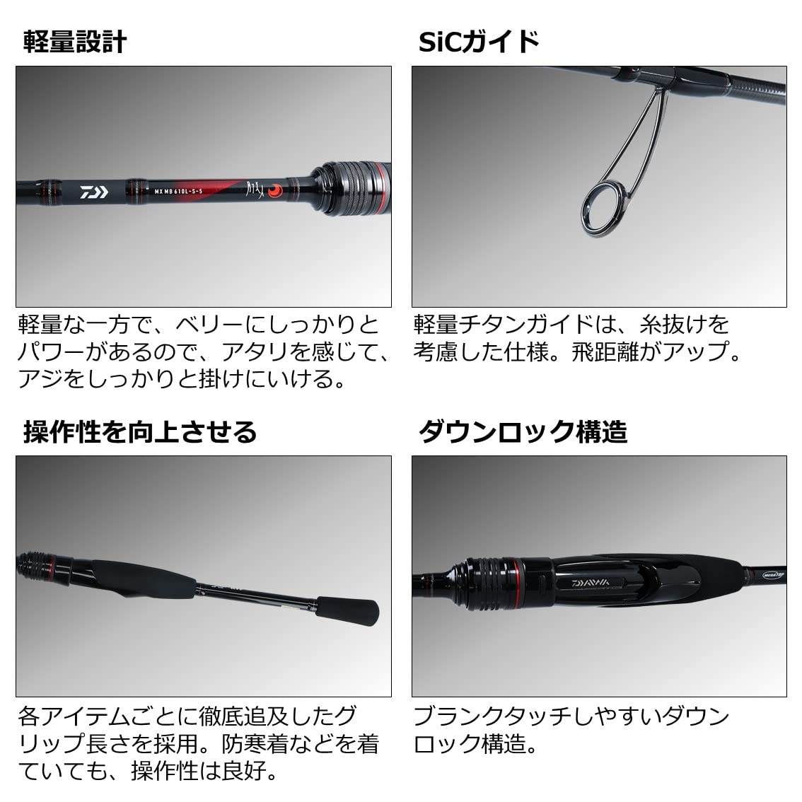Amazon | ダイワ(DAIWA) アジングロッド 月下美人 MX MB 610L-S-5