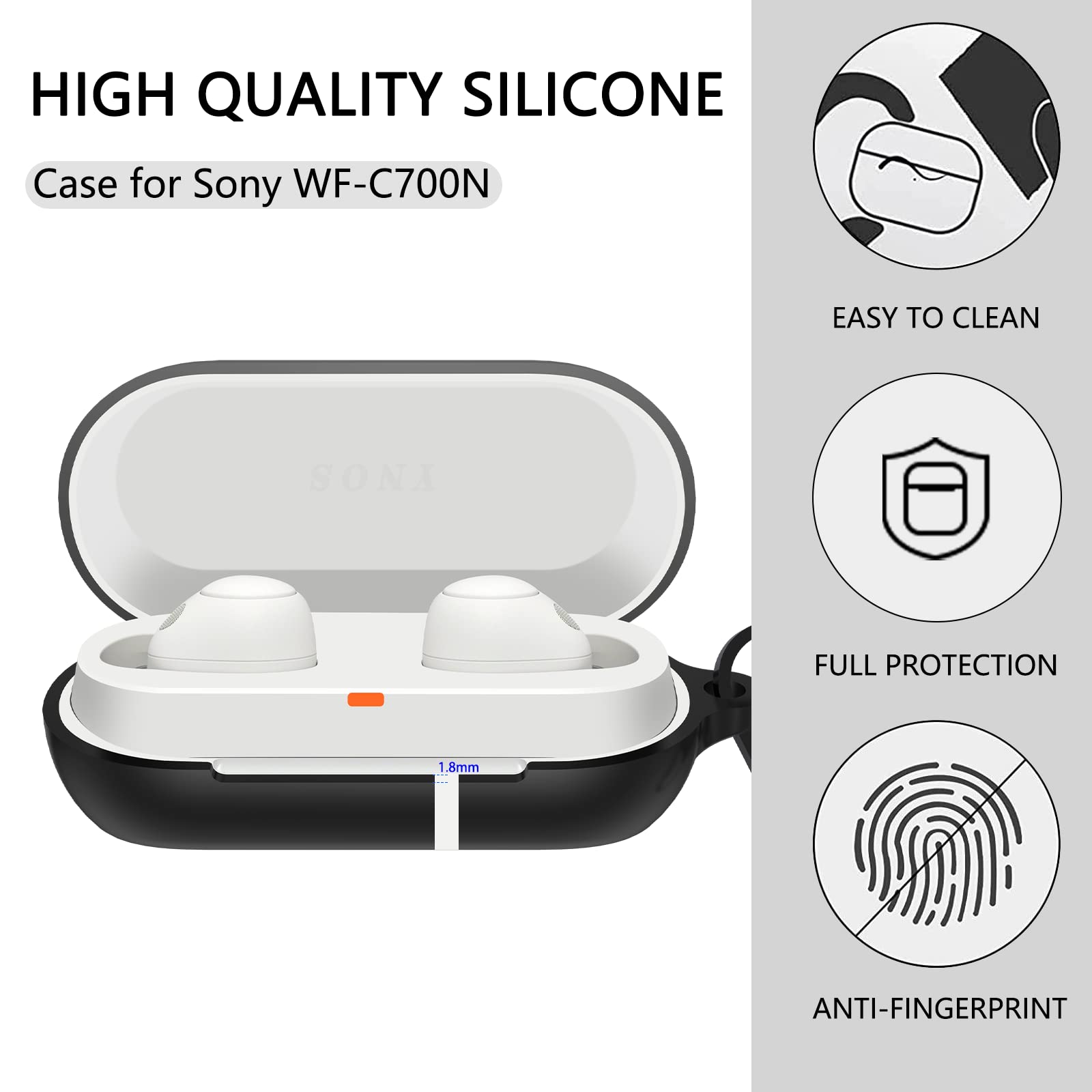 Amazon.com: LDSXAY Compatible with Sony WF-C700N Case Cover, Soft