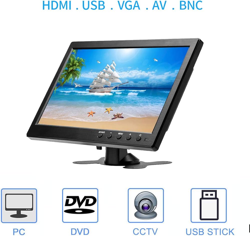 Amazon.co.jp: 10.1インチモニター液晶小型モニター1280X800 IPS 全