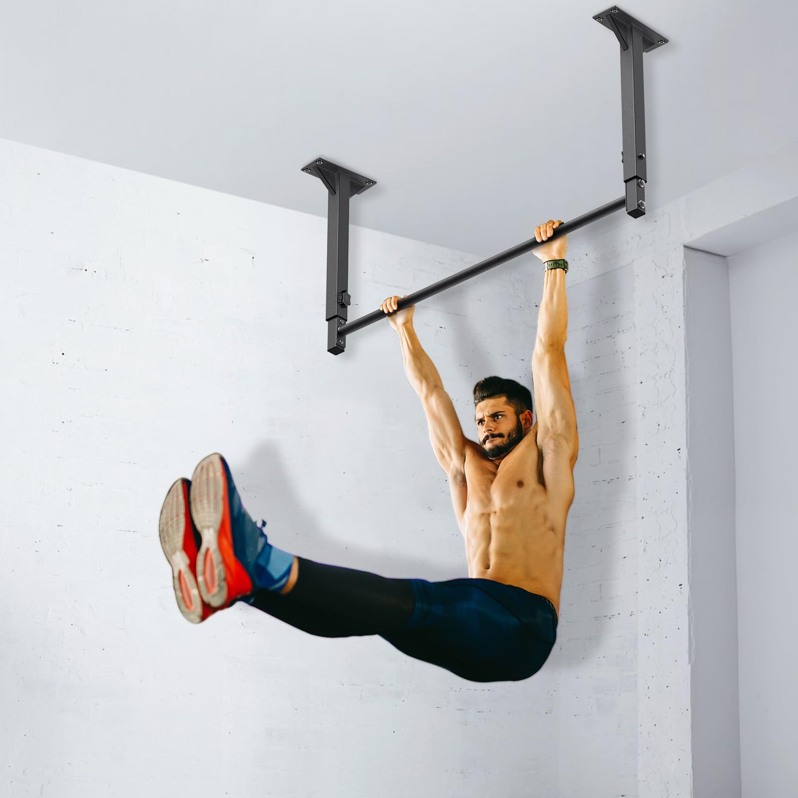 Amazon | Kipika 48インチ 天井取り付けプルアップバー - 高耐久