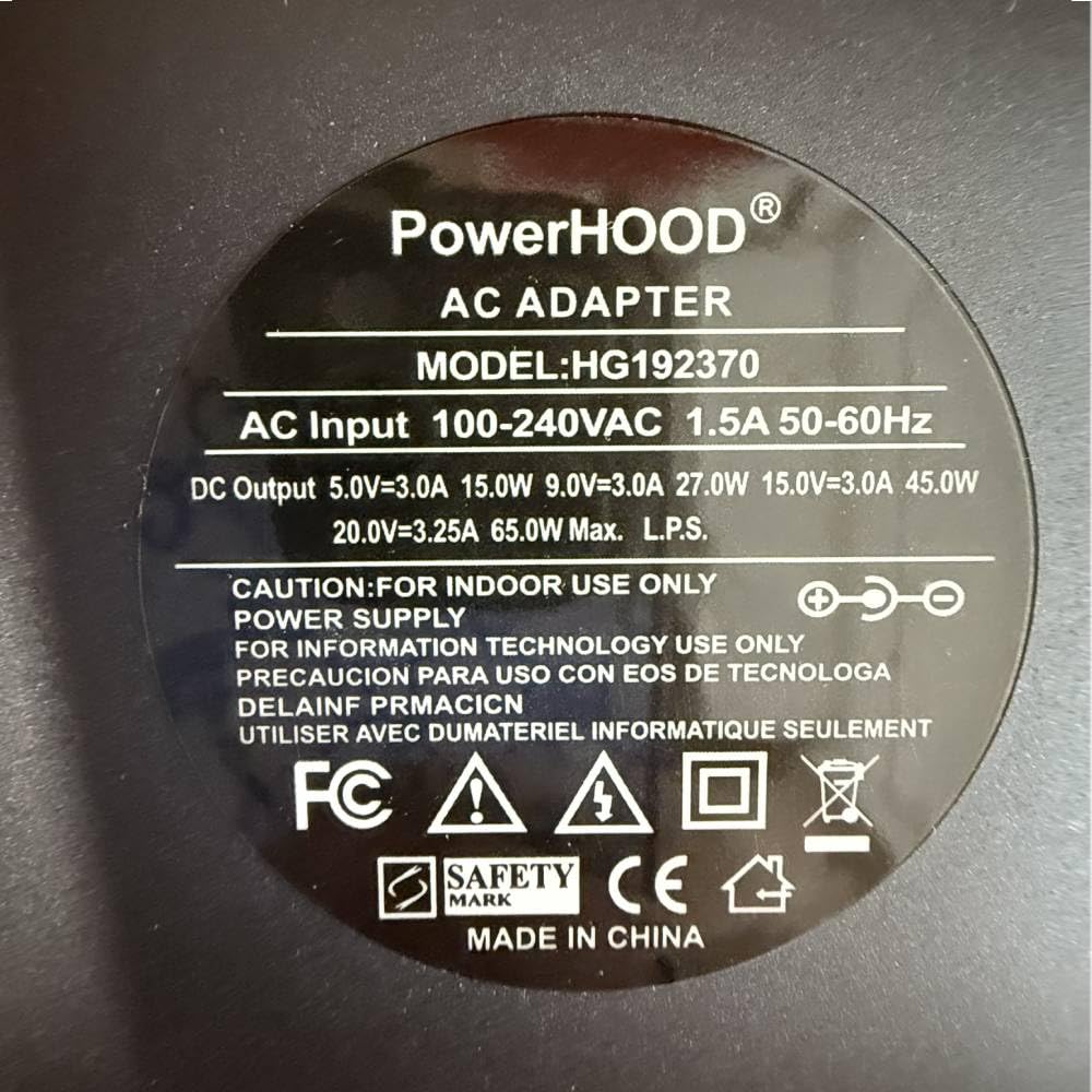 Amazon.com: PowerHOOD 65W USB-C AC/DC Adapter Compatible with MSI