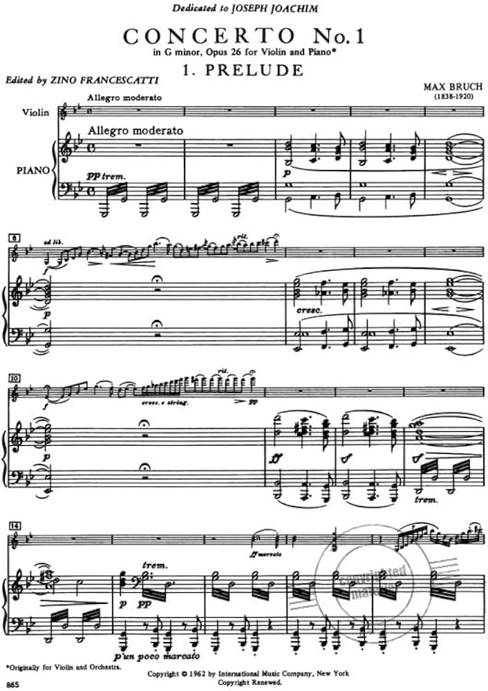 Amazon.com: International Music Co. Bruch Concerto No. 1 in G
