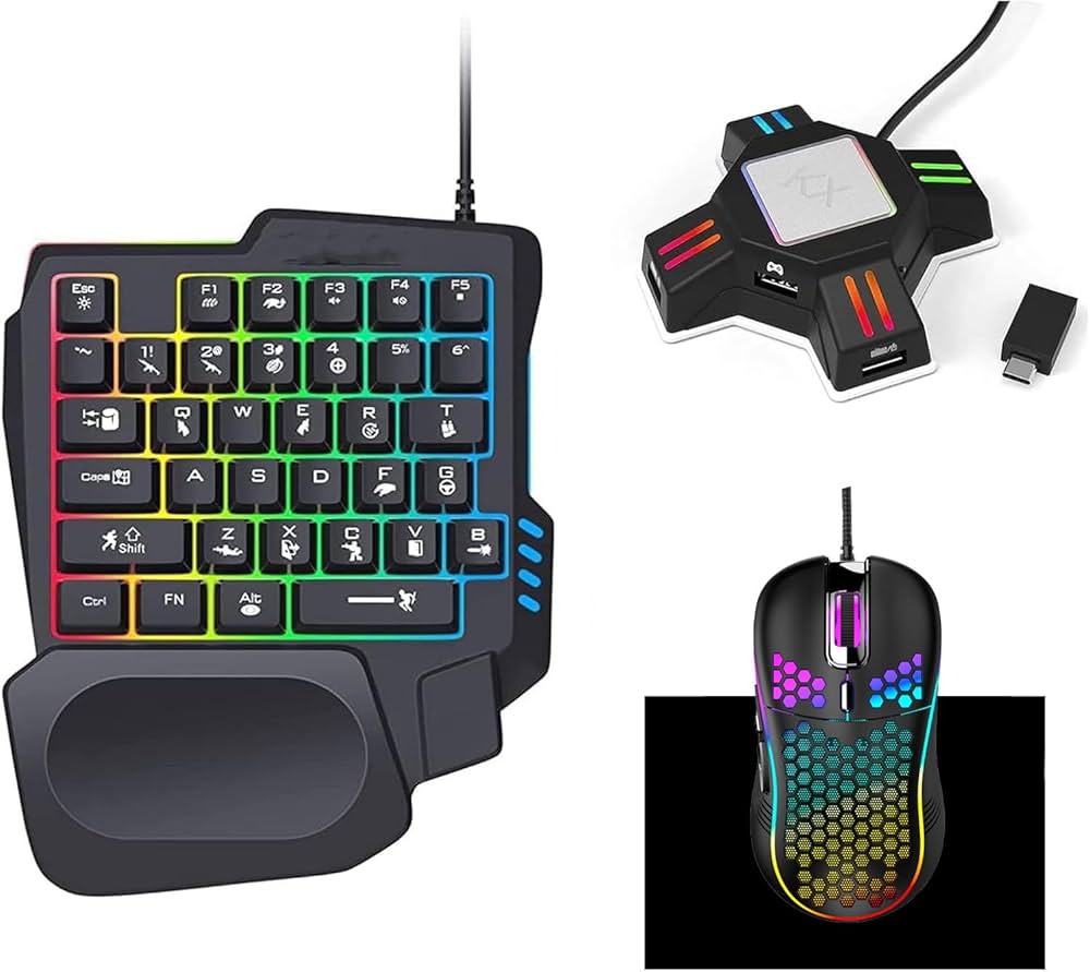 Amazon.co.jp: 片手キーボード マウス コンバーター セットこんばーた