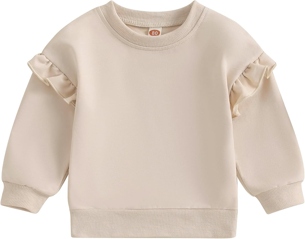 Amazon.com: SAYOO Newborn Baby Girl Oversized Sweatshirt Ruffle