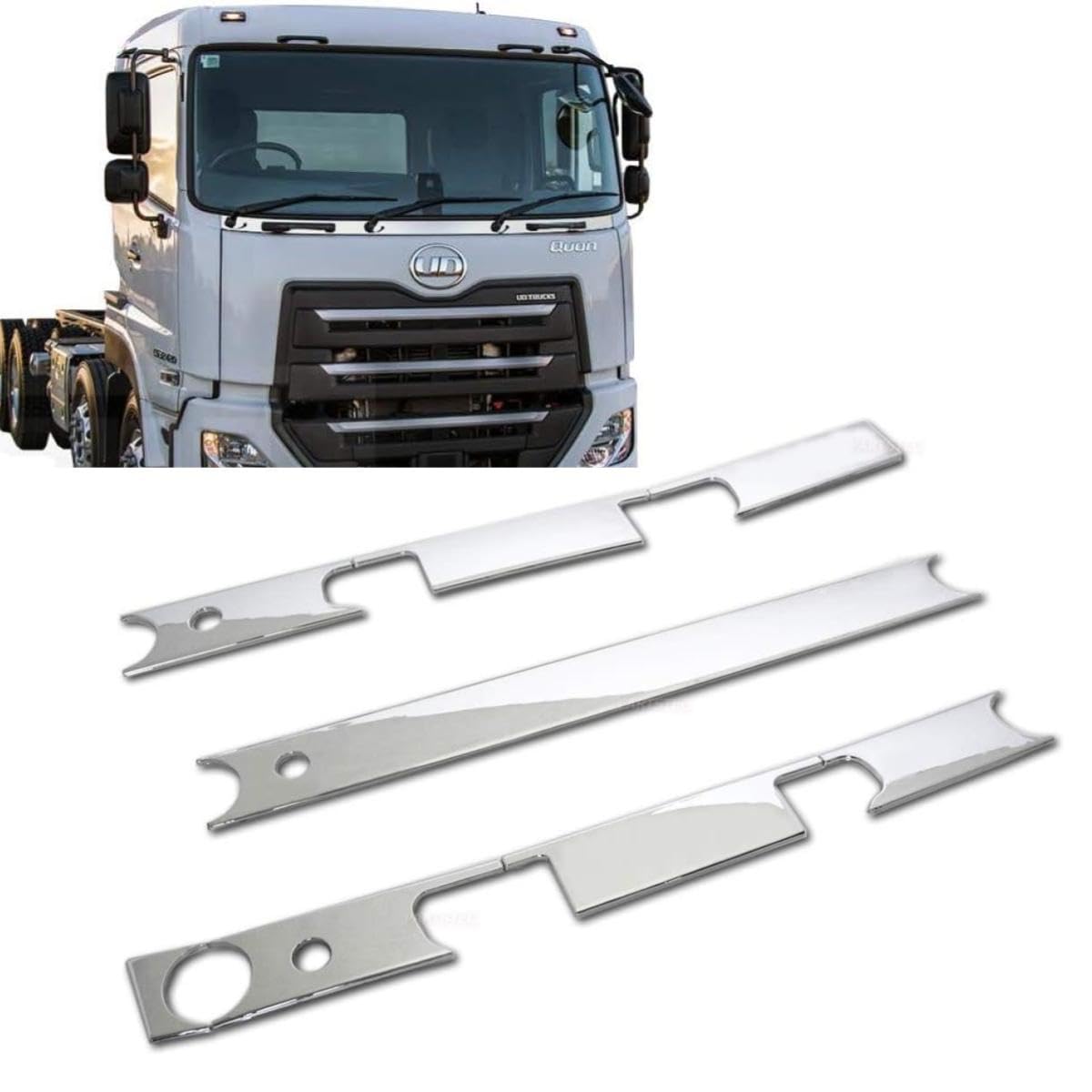 Amazon | MOTOR POWER 日産 UD クオン フロント メッキ ワイパーパネル