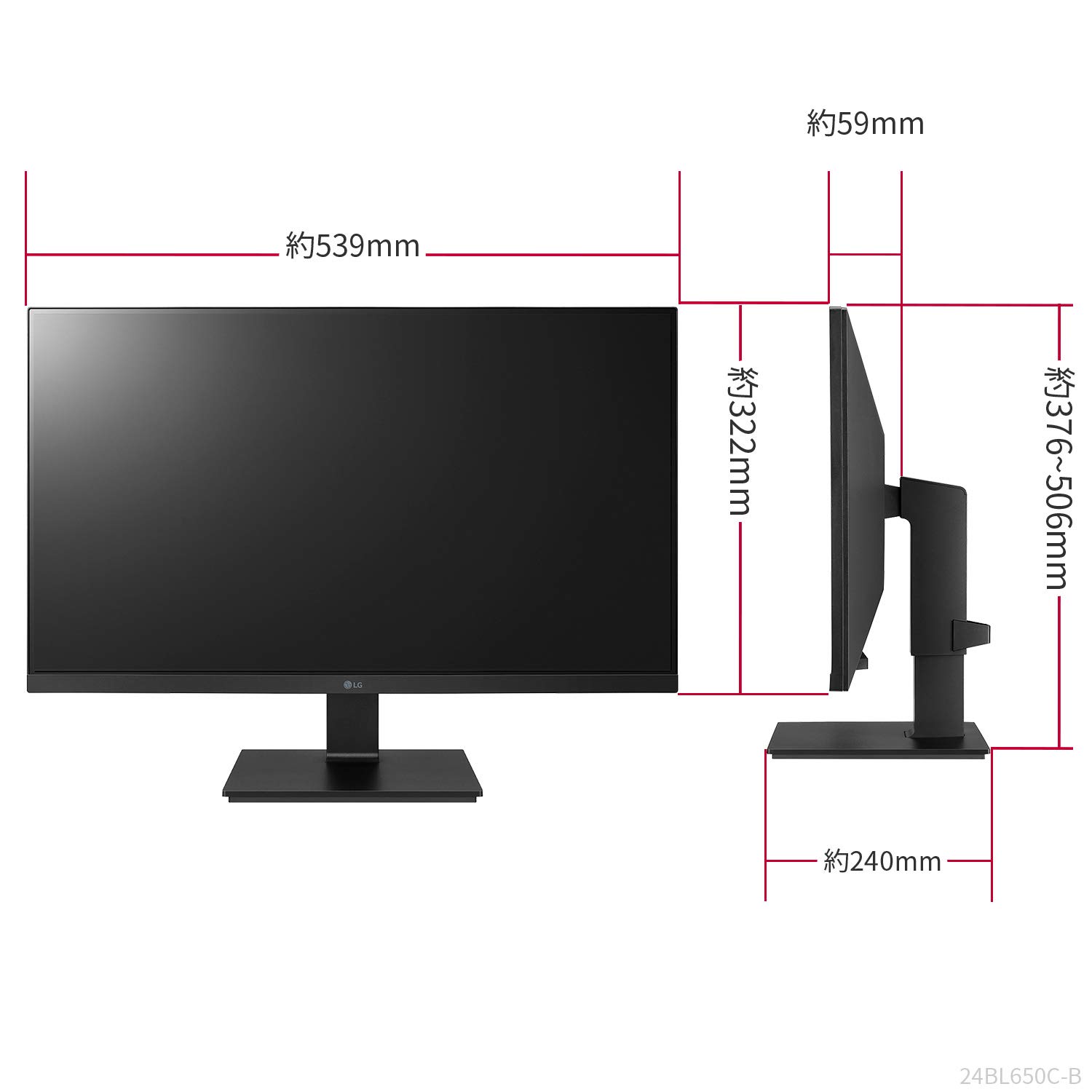 Amazon.co.jp: LG フレームレス モニター ディスプレイ 24BL650C-B