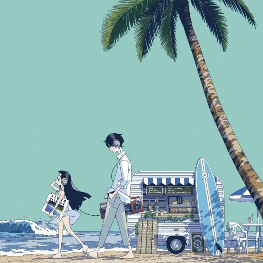 Amazon.co.jp: 大滝詠一 当選ポスター a long vacation 久米田康治