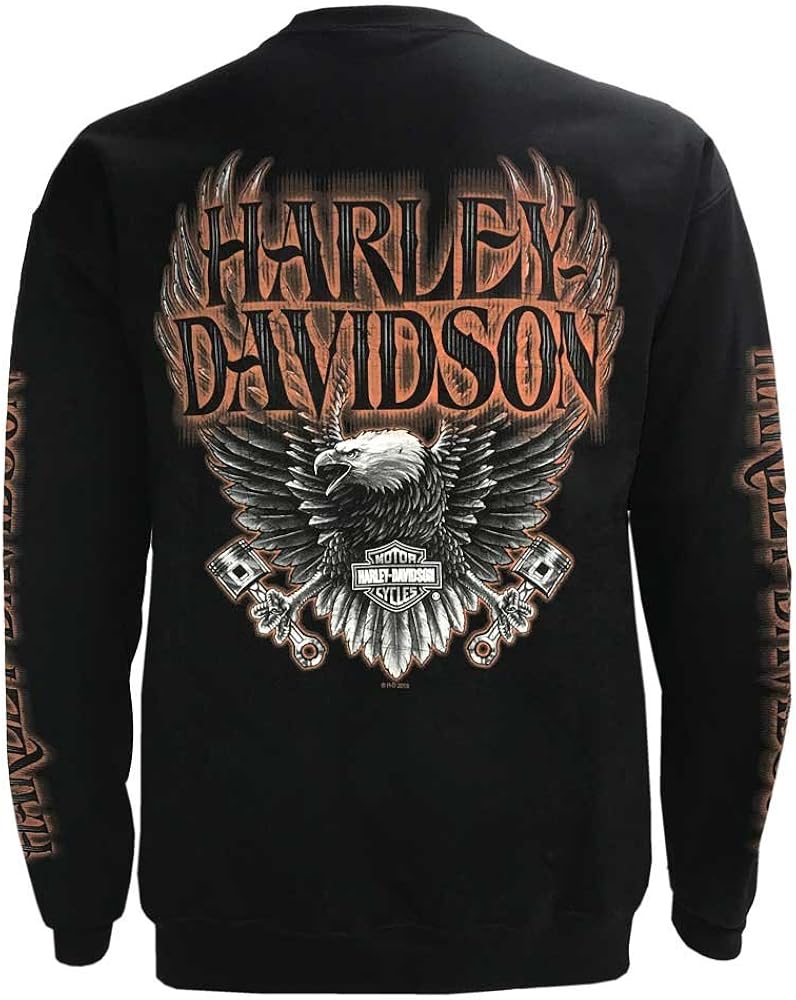 Harley-Davidson Men's Eagle Piston Fleece Pullover Sweatshirt