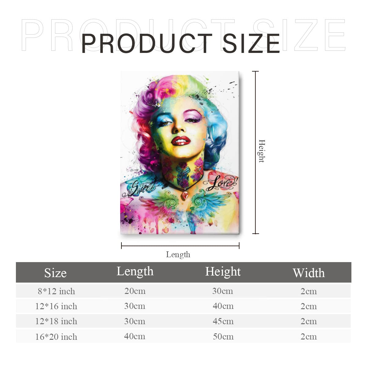 Amazon.co.jp: アートパネル マリリン モンロー キャンバス 絵画 30cm