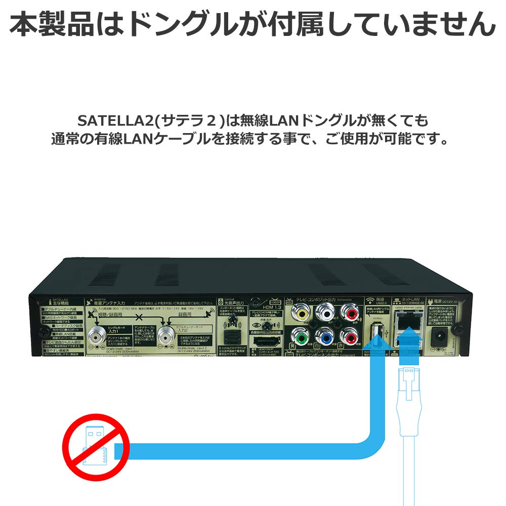 Amazon | サテラ2 SATELLA2 無料衛星放送FTA ダブルチューナー Wifi