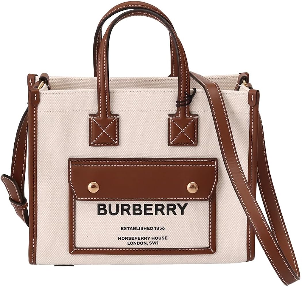 Amazon | [BURBERRY] [バーバリー] トートバッグ ミニ ツートン