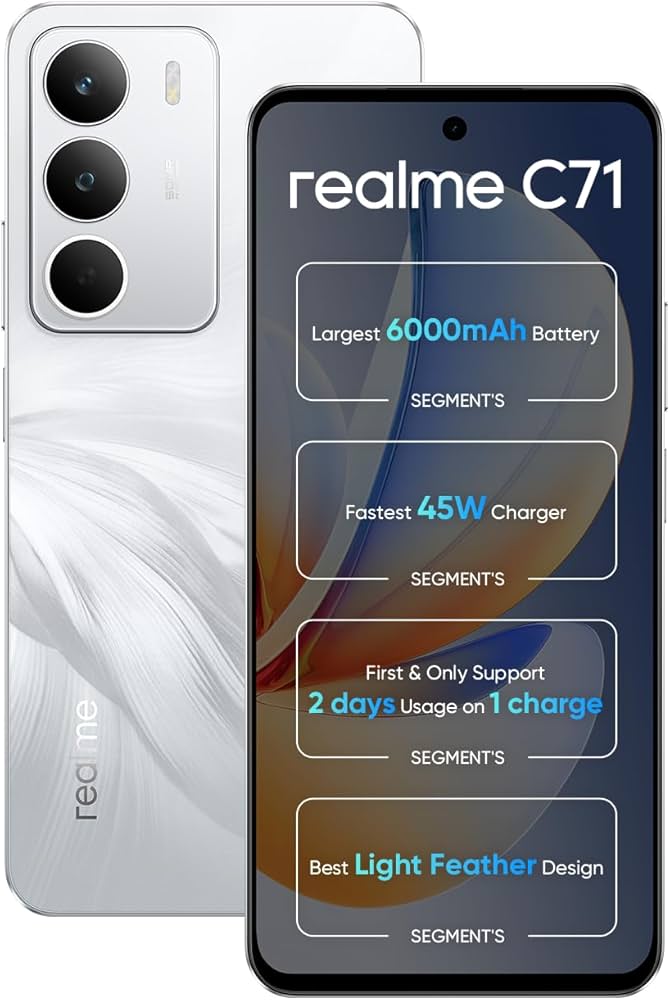 realme C71 6+128 NFC LTE White Swan : Buy Online at Best Price in