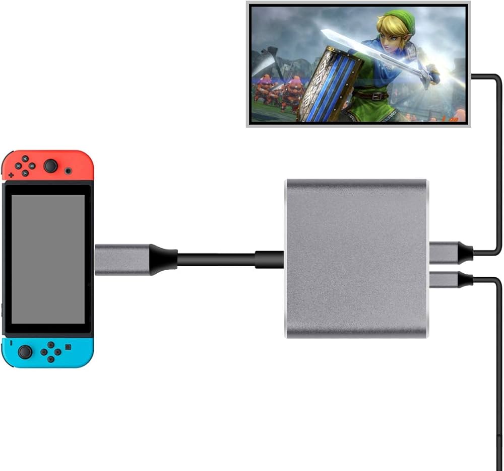 Amazon.co.jp: Nintendo Switch Type-C to HDMI変換アダプタ 3in1