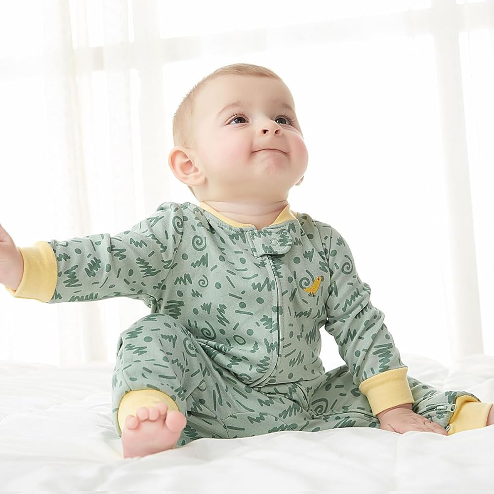 Amazon.com: Teach Leanbh Baby 2-Pack 100% Cotton Romper Jumpsuits