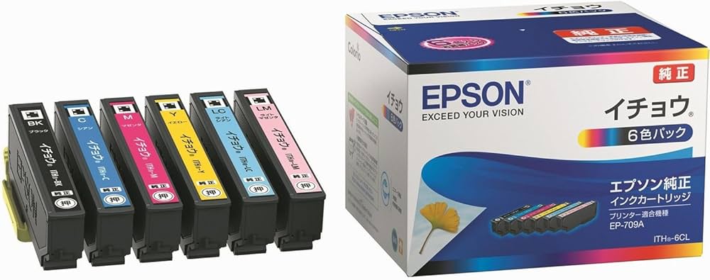 Amazon.co.jp: エプソン 純正 インクカートリッジ イチョウ ITH-6CL 6