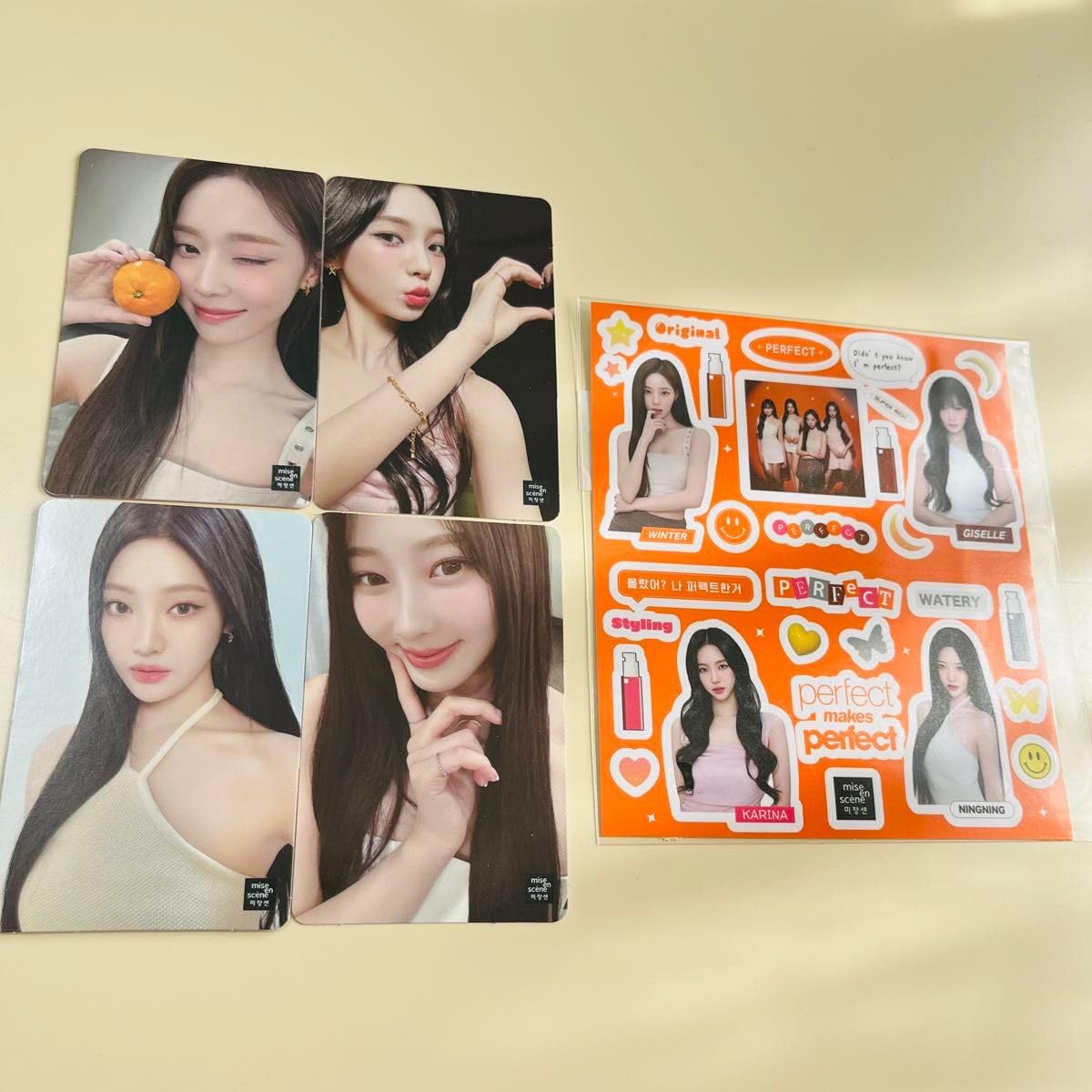 Amazon.co.jp: ミジャンセン aespa 特典 トレカ 4枚 + ステッカー