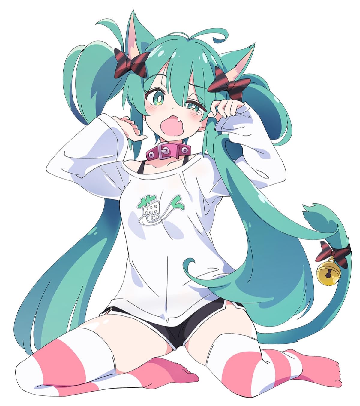 Amazon.co.jp: 初音'ミク Desktop Cute フィギュア ～猫耳Tシャツver