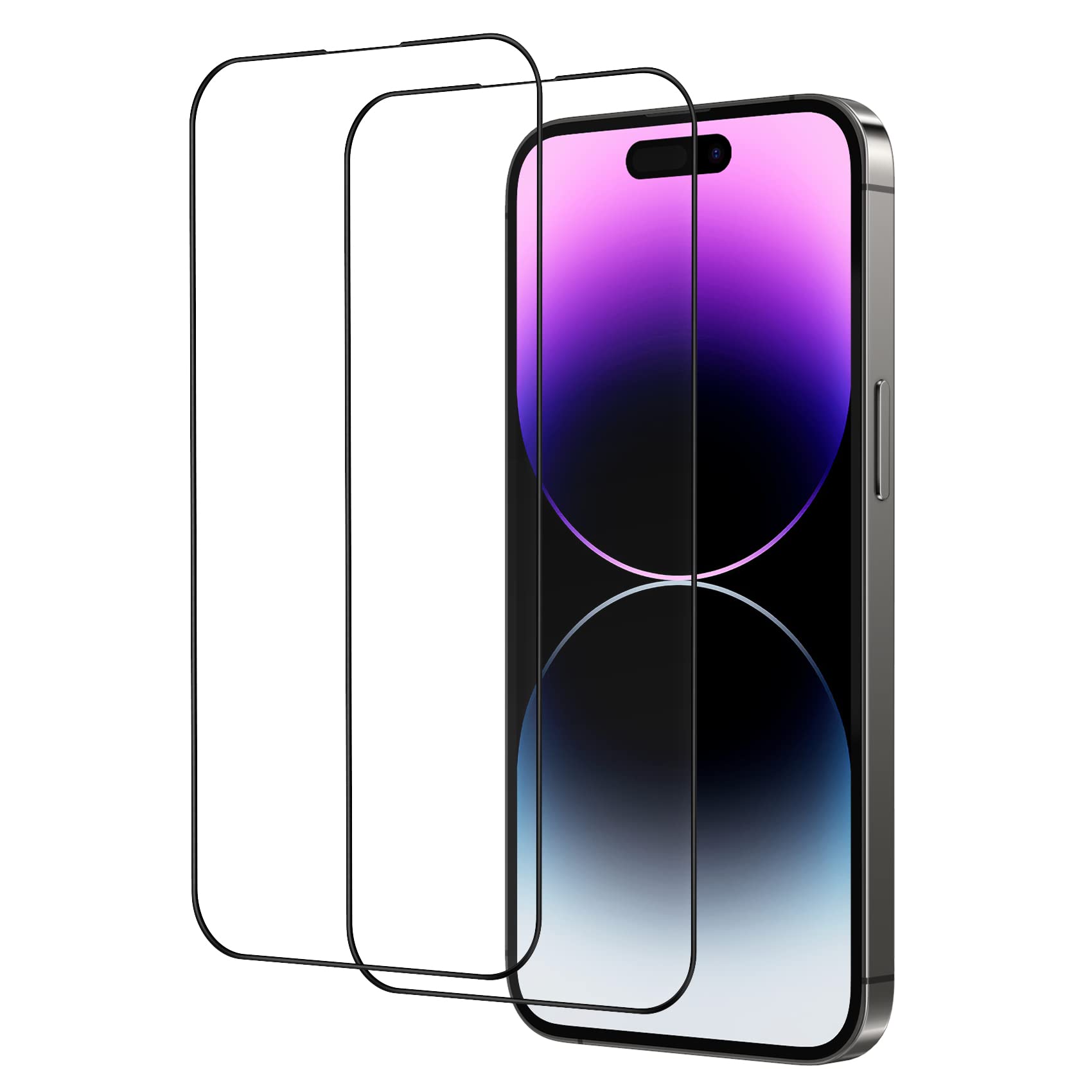 Amazon | NIMASO ガラスフィルム iPhone 14 Pro 用 黒枠があり 9H硬度